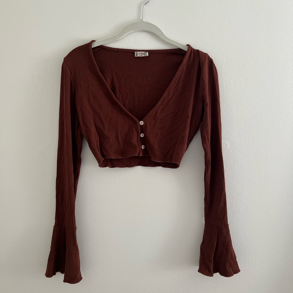 Free People Intimates Burgundy Set